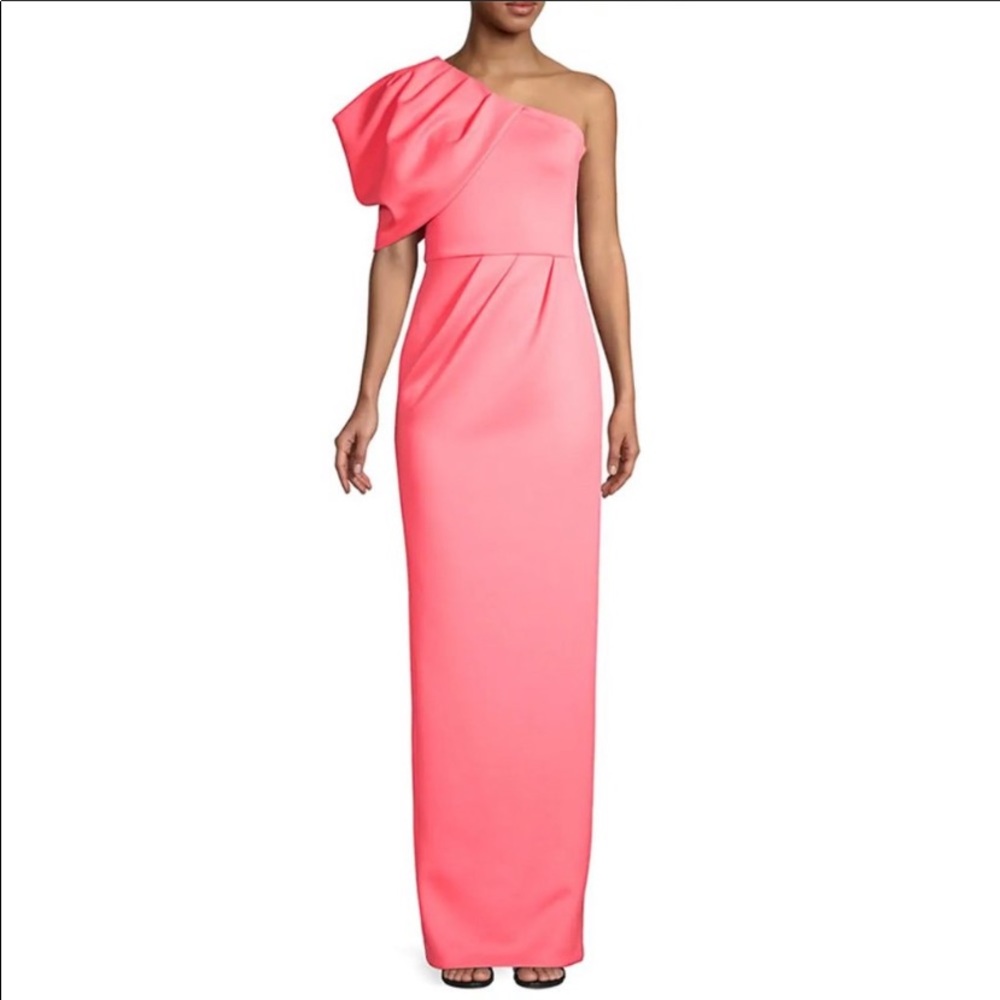 Black Halo Egan One-Shoulder Column Gown